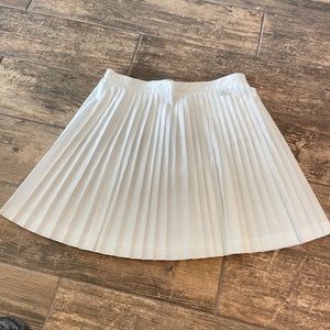 Vintage 80s Le Coq Sportif White Pleated Skirt